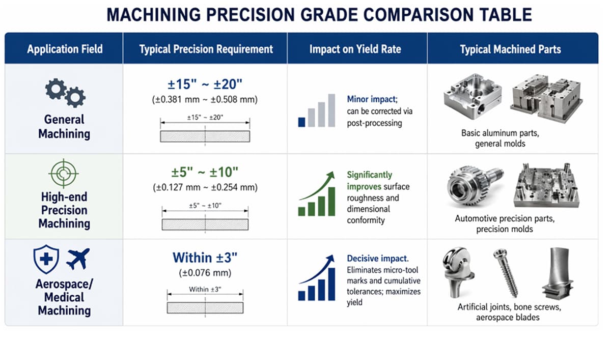 Machining Precision Grade Comparison Table Machining Precision Grade Comparison Table