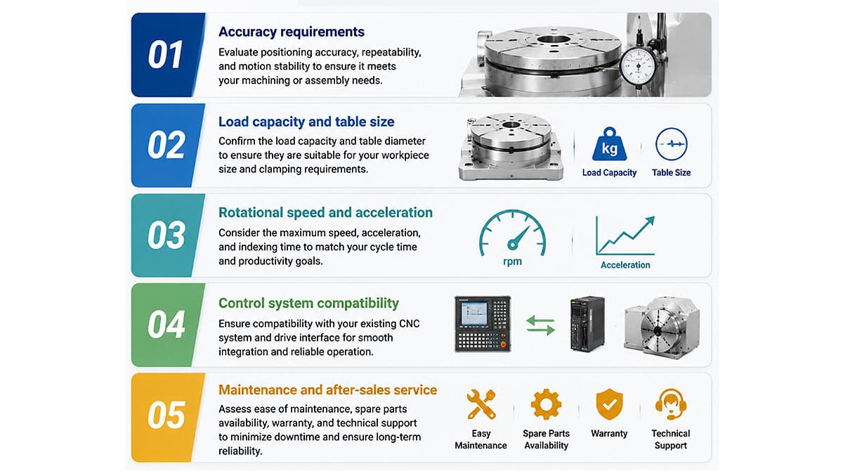 Five Key Factors for Evaluating a Rotary Table