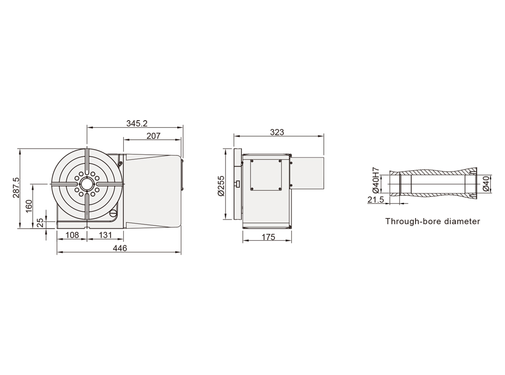 Roller Gear Cam Drive Rotary Table ø255